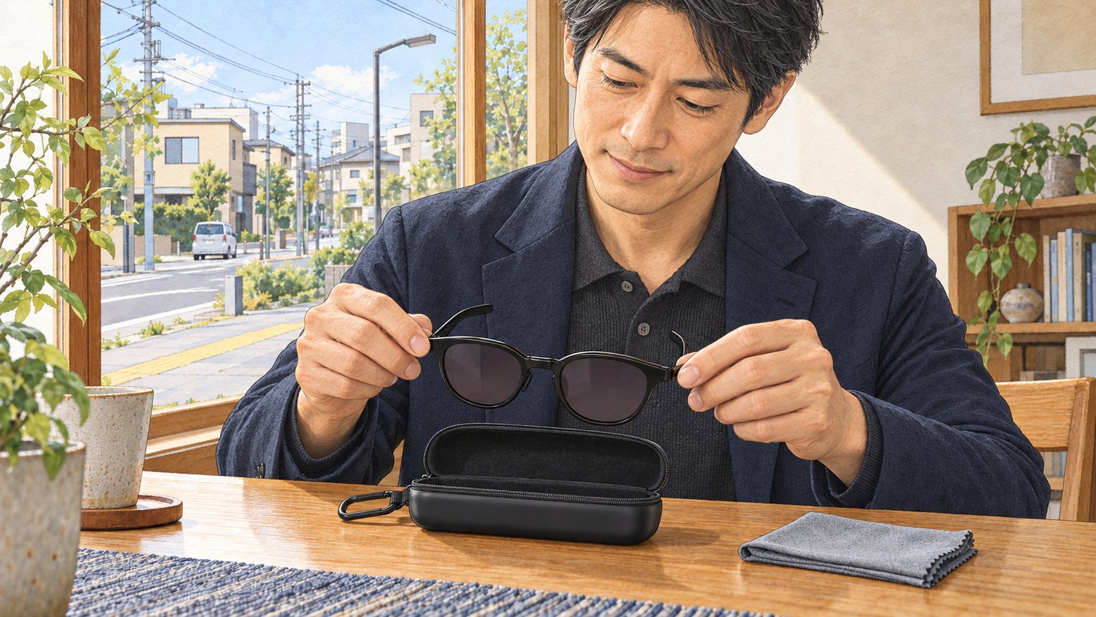 eyevol 7285 WINZELER サングラス　鼻ゴム左無し　ケース無し Eyevolを長く使うための小物｜ノーズパッド・ケース・コードとお手入れ